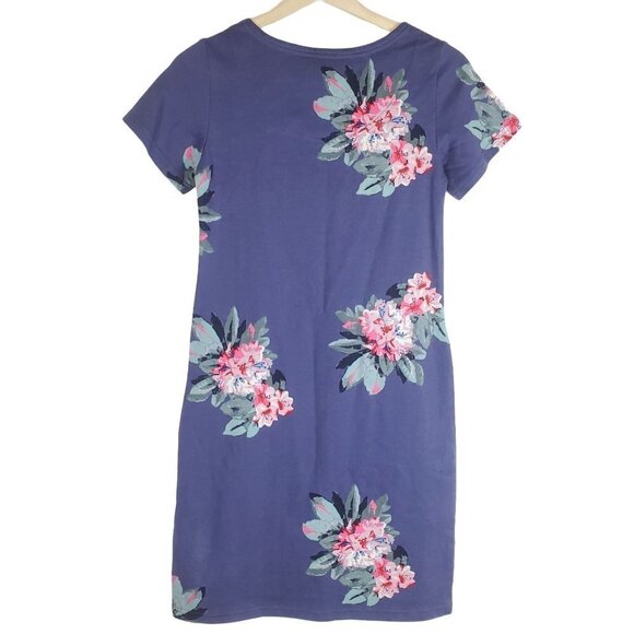Joules‎ 2 Purple Floral Knit Short Sleeve Dress - Picture 2 of 9